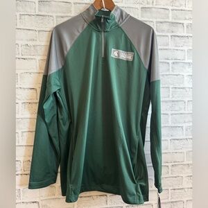 NWT! Men’s Captivating Michigan State Broncos 1/4 zip green light pullover Large